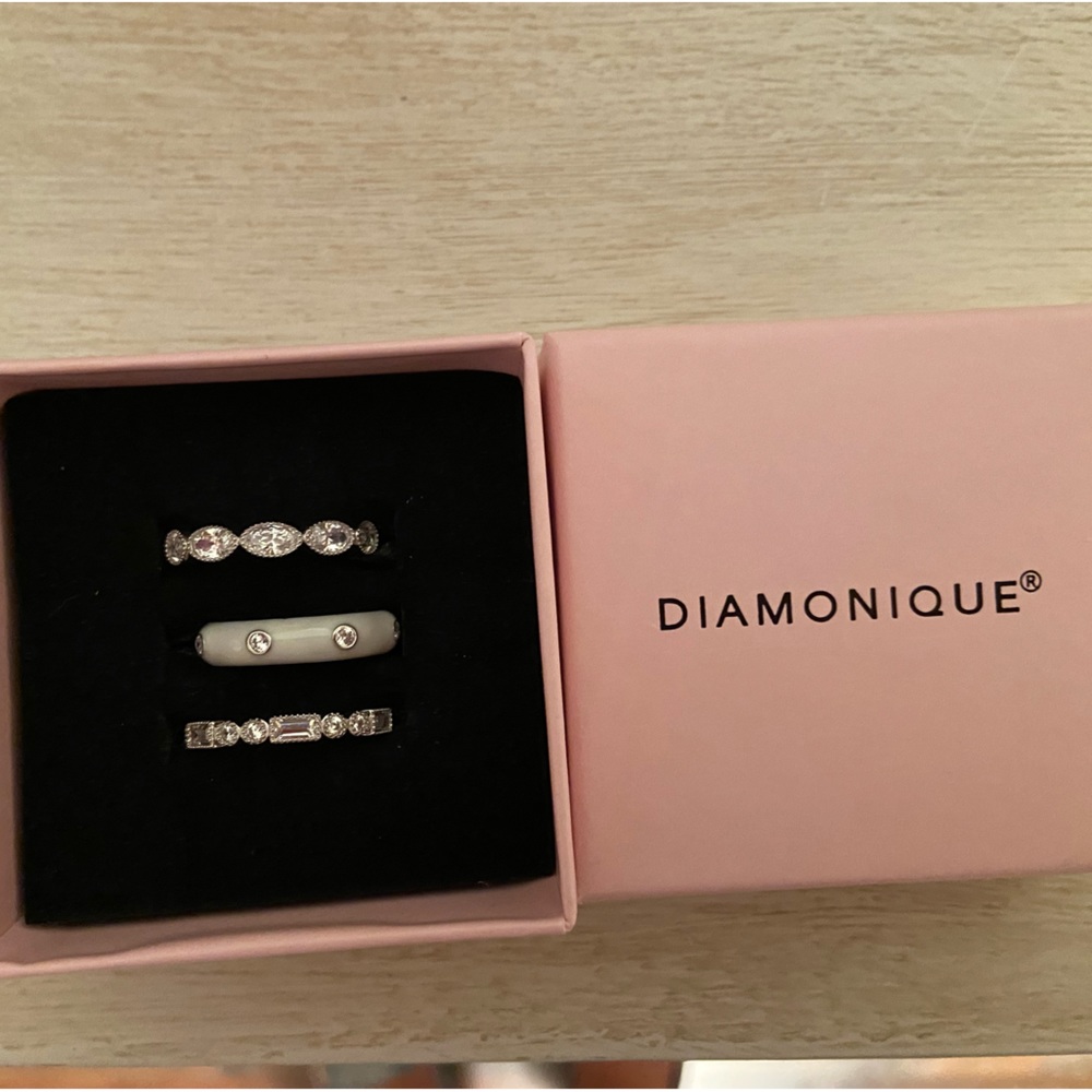Diamonique Stackible Rings